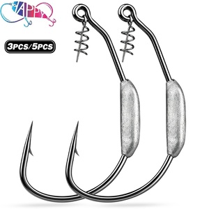 Hameçons de pêche lestés à ardillon renforcé 4,5g/8g/20g avec maintien de la ligne, têtes de jig, hameçons crank en plomb <span class=keywords><strong>Raptor</strong></span> lestés, leurres pour vers - Product Image 1