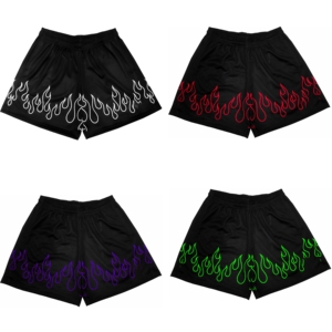 Pure Custom Professional Men's Flame Mesh <strong>Shorts</strong> With Pockets Fire Printed Training Sport <strong>Shorts</strong> Men Mesh <strong>Shorts</strong> - Product Image 3