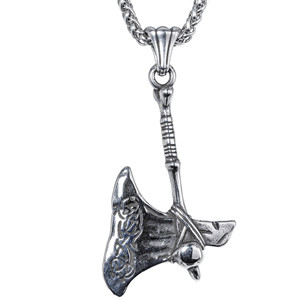 yunnique Crown Lion Head Stainless Steel Pendant Men's Necklace Punk Style Red Eyes 3D Relief Fashion Jewelry - Product Image 4