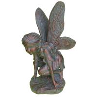 Statue de fée papillon de jardin en bronze Offre Spéciale petite sculpture d'elfe en bronze