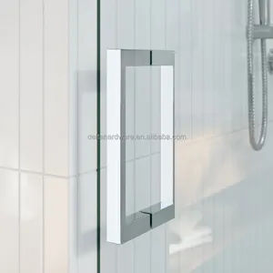 KKZ A002 espejo pulido Juego de accesorios para cuarto de ducha Serenity enciende rodillos de puerta de ducha de vidrio sin marco herrajes deslizantes - Product Image 3