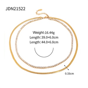 สร้อยคอทองชุบแบบขายส่ง สร้อยคอแบบลูกเทนนิสสำหรับผู้หญิง - Product Image 6