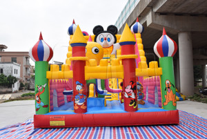 Château gonflable Mickey tout-en-un pour location, livraison rapide, parc d'attractions gonflable pour fête - Product Image 3