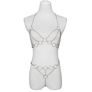 Vente chaude alliage poitrine chaîne accessoires femmes discothèque fête Sexy trois points Bikini corps chaîne - Product Image 3