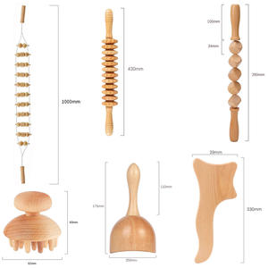 Kit de Madérothérapie 16 en 1 Outils de Massage en Bois pour Sculpture Corporelle Soulagement des Douleurs Musculaires et Drainage Lymphatique - Product Image 6
