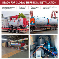 Chaudière à vapeur horizontale à tubes de fumée à trois passages, 6-10 tonnes, WNS, à mazout, haute efficacité, pour système de chauffage industriel
