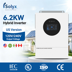 อินเวอร์เตอร์พลังงานแสงอาทิตย์แบบไฮบริด Solyx 6.2kW ระบบแยกเฟส 120/240V UL1741 BMS MPPT WiFi คลื่นไซน์บริสุทธิ์ สำหรับเครื่องใช้ไฟฟ้าทั้งบ้าน เช่น เครื่องอบผ้า เครื่องปรับอากาศ - Product Image 1