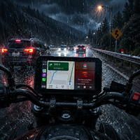 Affichage GPS CarPlay pour moto Aoocci, navigation GPS 5 pouces, Android Auto DVR pour motards