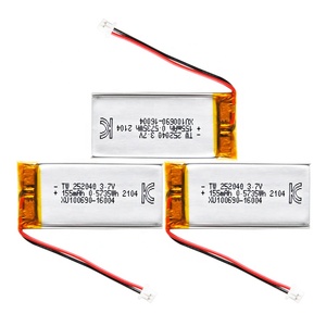 Nhà Máy Giá 252040 155mAh 3.7V có thể sạc lại Polymer Pin <span class=keywords><strong>Lithium</strong></span> - Product Image 3