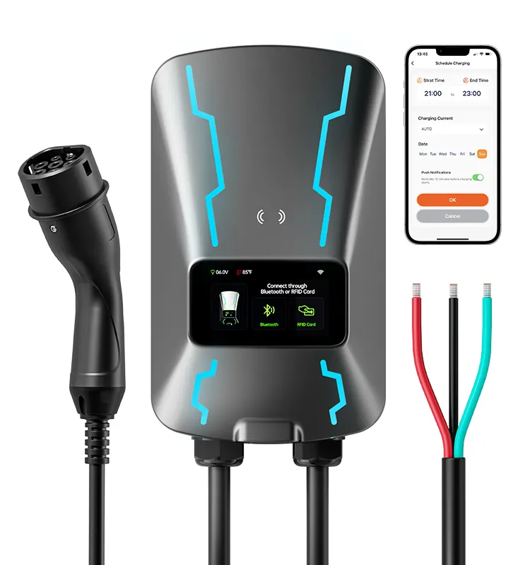 Wolfbox EU-AC07 Prix bas 32A 7kw Type 2 Chargeur électrique standard européen Car Station Ev Fast Charge