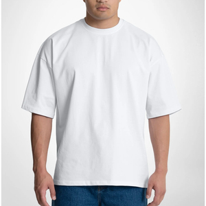 เสื้อยืดแขนสั้นผ้าฝ้าย 100% ระบายอากาศได้ดี ทรงลำลอง สำหรับวันหยุดสุดสัปดาห์ ไซส์ใหญ่พิเศษ สำหรับผู้ชาย  พร้อมรับสกรีนลายปัก  แบบเรียบๆ สำหรับพิมพ์ลายหรือปักลายตามสั่ง - Product Image 3