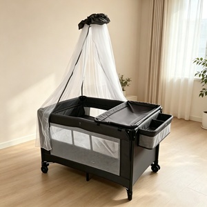 Cuna Plegable de Aleación de Aluminio para Bebés Recién Nacidos, Cama Portátil Multifuncional Anticaídas - Product Image 2