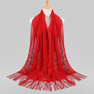 Ljtkl296 — foulard pour femmes, Turban décontracté, voile, 15 couleurs, en mousseline, Hijab musulman, enveloppes ethniques, printemps et été - Product Image 3