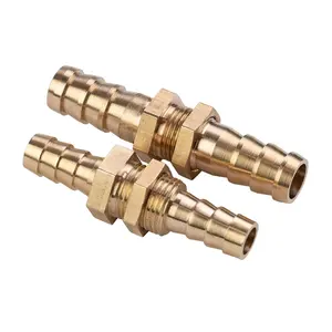 China Supplier Brass Reducing Straight Hose Barb 2 Way Pipe Fitting Reducer Copper Custom Brass Lathe Parts