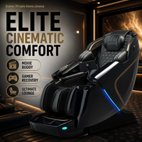 Premium Echtleder Ganzkörper-Shiatsu-Massagesofa mit 12 Automatikprogrammen für Elite-Wellnesscenter und Private Lounges
