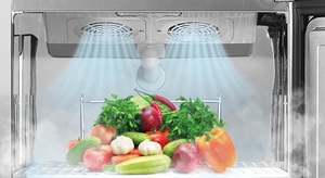 Réfrigérateurs-congélateurs à encastrer avec ventilateur de refroidissement, 45 pieds cubes, 2 portes, acier inoxydable, dégivrage automatique, 6 étagères, équipement numérique - Product Image 2