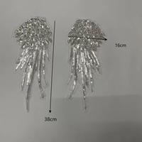 Accessoires de broderie perlée robustes en forme d'ailes d'ange