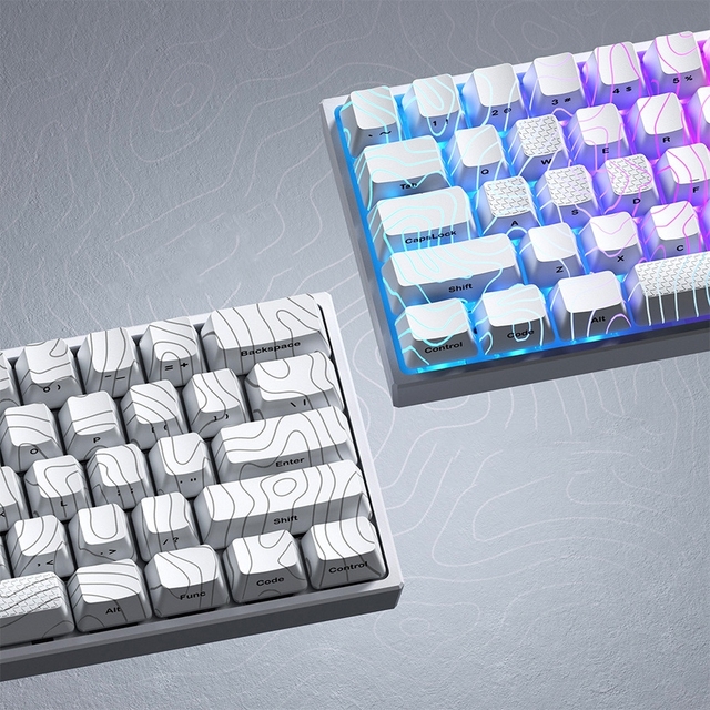 XVX Contour 2.0 Side Engraved Translucent Mechanical Keyboard Keycaps IMD Custom Crafted Crosshair Keycaps