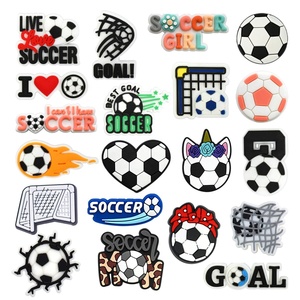 Venta al por mayor de dijes y botones de PVC para zapatos con diseño de la Copa <span class=keywords><strong>FIFA</strong></span>, de Estados Unidos, Canadá y México, decoraciones suaves de fútbol de selecciones nacionales, regalos DIY para fiestas - Product Image 5