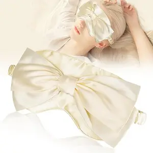 S121 haute qualité voyage sieste Essentials doux respirant Satin couverture des yeux Blackout Champagne soyeux masque pour les yeux