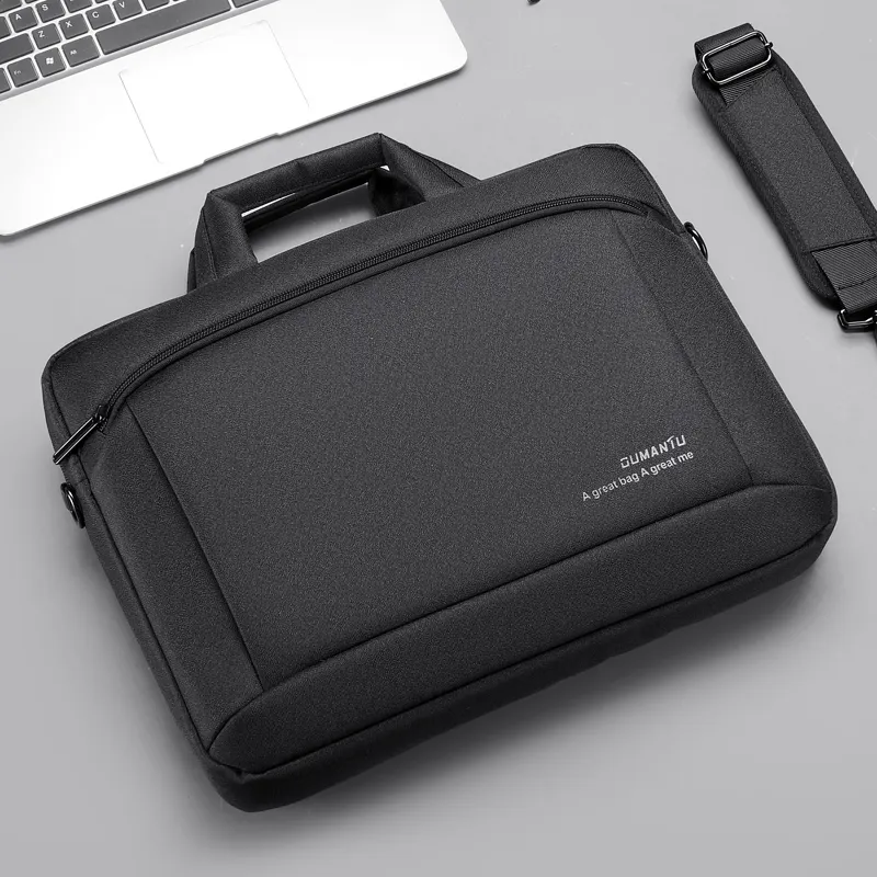 Iş ofis laptop çantası evrak çantası çanta su geçirmez kumaş özel yüksek kaliteli tek omuz Messenger taşınabilir iş çantası