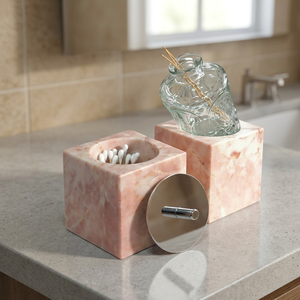 Porte-brosse à dents élégant en marbre rouge Calacatta fait main, moderne pour la maison, le bureau, la salle de bain, le salon, l'hôtel, utilisation aromathérapie - Product Image 4