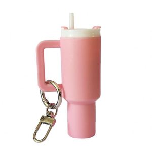 PVC Cup Keychain Pendant Holds Lipstick <b>Backpack</b> Key Chain Tumbler Cup Keychains for Gift - Product Image 1