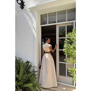 Robe de soirée de luxe beige Palila, robe de bal, taille empire, taille XS, robe de soirée longue pour femmes - Product Image 2