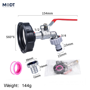 Ensemble de robinets pour IBC <span class=keywords><strong>1000L</strong></span>, adaptateur pour réservoir d'eau IBC, raccords pour baril de 1 tonne, <span class=keywords><strong>robinet</strong></span> en plastique lisse, connecteur de remplacement pour tuyau d'arrosage de jardin - Product Image 2