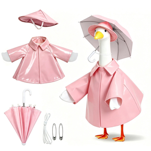 Traje de Lluvia Impermeable Duradero con Diseño de Ganso y Bikini para Decoración de Estatuas de Jardín de 23 Pulgadas, Patrón de Frutas, Todas las Estaciones - Product Image 1