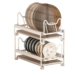 Égouttoir à vaisselle moderne en acier, design simple à extraction, pliable et coulissant, pour cuisine domestique, support et étagère pour assiettes <span class=keywords><strong>sous</strong></span> l'<span class=keywords><strong>évier</strong></span> - Product Image 5