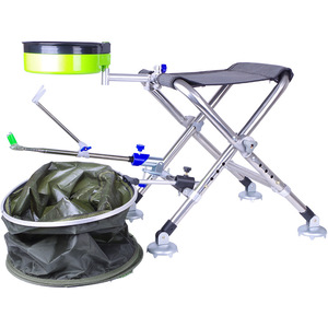 Multifunctional All-Terrain Fishing Chair Stainless Steel <b>Folding</b> <b>Portable</b> Lightweight Outdoor Fishing <b>Stool</b> With Cup Holder - Product Image 1