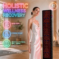 Lampe de thérapie infrarouge rouge avancée contrôlée par application, 360 LED, lumière de récupération corporelle complète pour le fitness et les soins de la peau