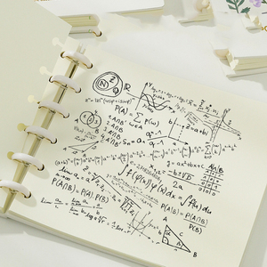 Cuaderno A5 personalizable para estudiantes universitarios cubierta de flores encuadernada en espiral agujero De Seta cuadrado hoja suelta línea en blanco Escuela de papel - Product Image 5