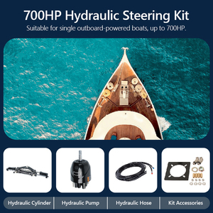 Système <span class=keywords><strong>de</strong></span> direction hydraulique pour bateau marin, kit <span class=keywords><strong>de</strong></span> direction hydraulique, pompe <span class=keywords><strong>de</strong></span> direction, cylindre et tuyaux pour utilisation à poste unique, à moteur unique - Product Image 2
