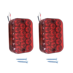 Feu rouge rectangulaire à LED, 5 pouces, <span class=keywords><strong>12V</strong></span>, feu clignotant, nouveau design, de chine, livraison gratuite - Product Image 1