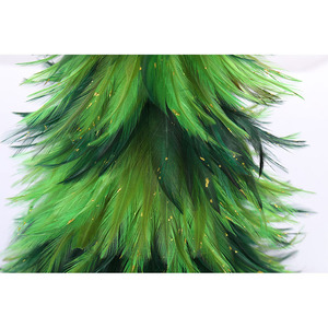 Árbol de Navidad artificial con plumas rojas, adorno de 40 cm para decoración de ventanas y escritorios - Product Image 5