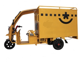 La Cargaison Avec Cabine Cargaison Durable 3 Wheeler Poubelle <span class=keywords><strong>Tricycle</strong></span>, Livraison Express Voiture Inverse Pédale <span class=keywords><strong>Tricycle</strong></span> - Product Image 4