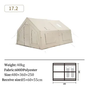 Grandes tiendas de campaña de 4,8*3,6 m 6 8 10 personas hombre impermeable al aire libre familia glamping tienda inflable de aire para acampar