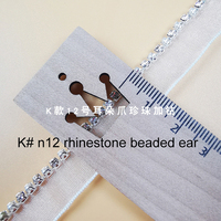 FANTAISIE Organza Sangle Avec Strass Chaîne Dentelle Garnitures Griffe Strass Perlé pour Coiffure Sacs DIY Vêtements Accessoires