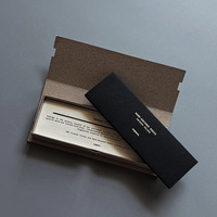 Boîte cadeau rectangulaire en carton rigide, écologique, de luxe, sur mesure, petite série, avec logo en feuille d'or embossée, pour encens et cosmétiques