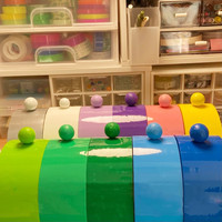 Coloré bricolage arc-en-ciel sensoriel jouets éducatifs décoratif couleur bonbon collant boule bandes pour des faveurs de fête relaxantes