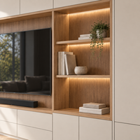Meuble TV moderne de luxe sur mesure avec tiroirs de rangement, meuble TV en bois pour salon, mobilier de maison