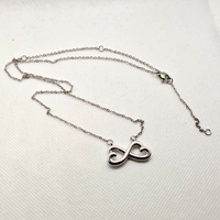 Pendentif coeur en acier inoxydable plaqué rhodium de haute qualité Collier de mode Liquidation