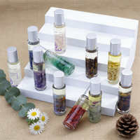 Huile de parfum pour le corps en roll-on de 15 ml, améthyste claire, biologique, heureuse, relaxante, équilibrée, huile essentielle mélangée, roll-on à bille pour femmes