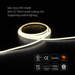 ADLED Red LED Strip Light DC 12V IP65 Silicone Flexible 50000H Lifespan for Residential Use 3mm thin COB strip light - Product Image 5
