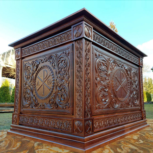Suministros de muebles de iglesia de madera maciza modular, conjunto de montaje de santuario religioso DIY ecológico, <span class=keywords><strong>Altar</strong></span> de Iglesia Ortodoxa Moderna para exteriores - Product Image 4