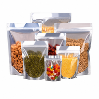 Gemetalliseerde staande pouch met ritssluiting, hersluitbare, zelfdichtende zak, verdikte aluminiumfolie verpakking voor thee, gedroogd fruit en noten