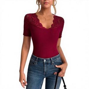 Wholesale Streetwear T-<b>Shirt</b> for Women Oversized Lip Print Casual Short Sleeve Top <b>Y2K</b> Baddie Fashion Tee - Product Image 2