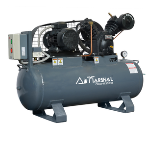 Compresseur d'air industriel de type V, pompe à piston lubrifiée à l'huile, haute pression, moteur électrique, système d'air stationnaire - Product Image 2